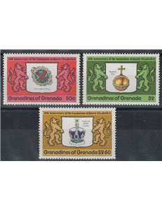 GRENADA GRENADINES 1978 Silver Jubilee 3v MNH**