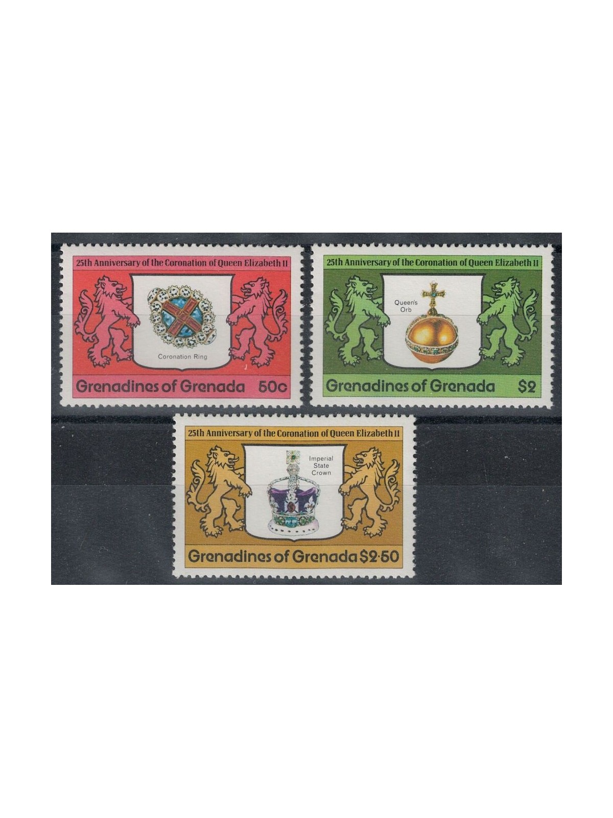GRENADA GRENADINES 1978 Silver Jubilee 3v MNH**