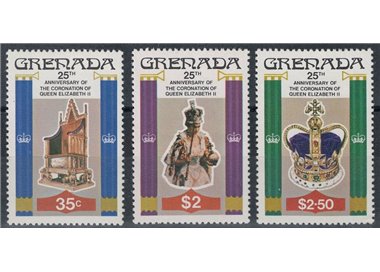 GRENADA 1978 Silver Jubilee 3v MNH**