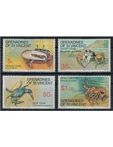 GRENADINES OF ST. VINCENT 1977 Marine fauna, crustaceans 4v MNH**