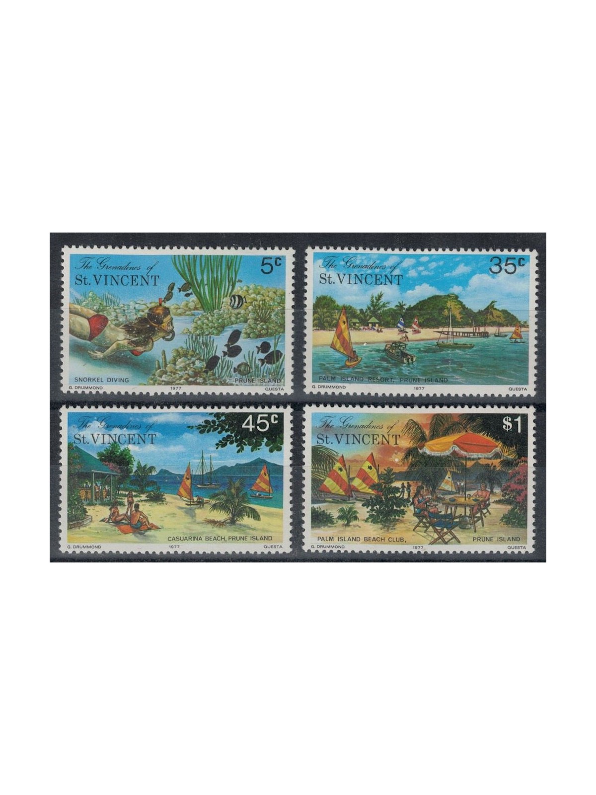 GRENADINES OF ST. VINCENT 1977 Tourism, views 4v MNH**