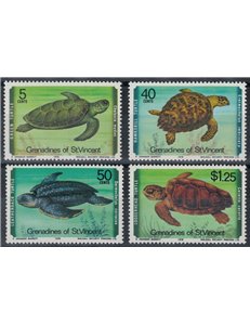 GRENADINES OF ST. VINCENT 1978 Water Turtles 4v MNH**