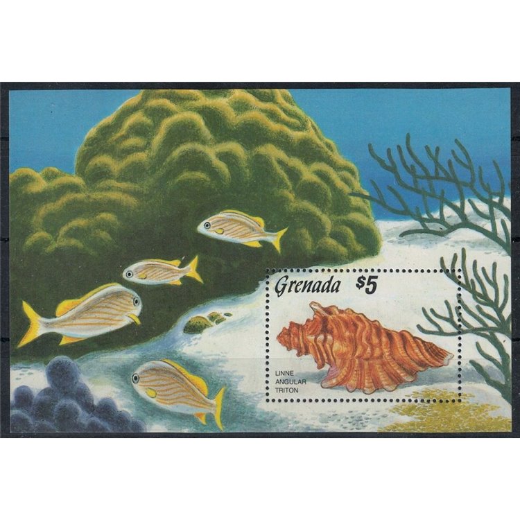 GRENADA 1986 Marine fauna, shells s/s MNH**