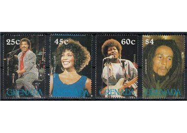 GRENADA 1988 Stars of Song (II) 4v MNH**