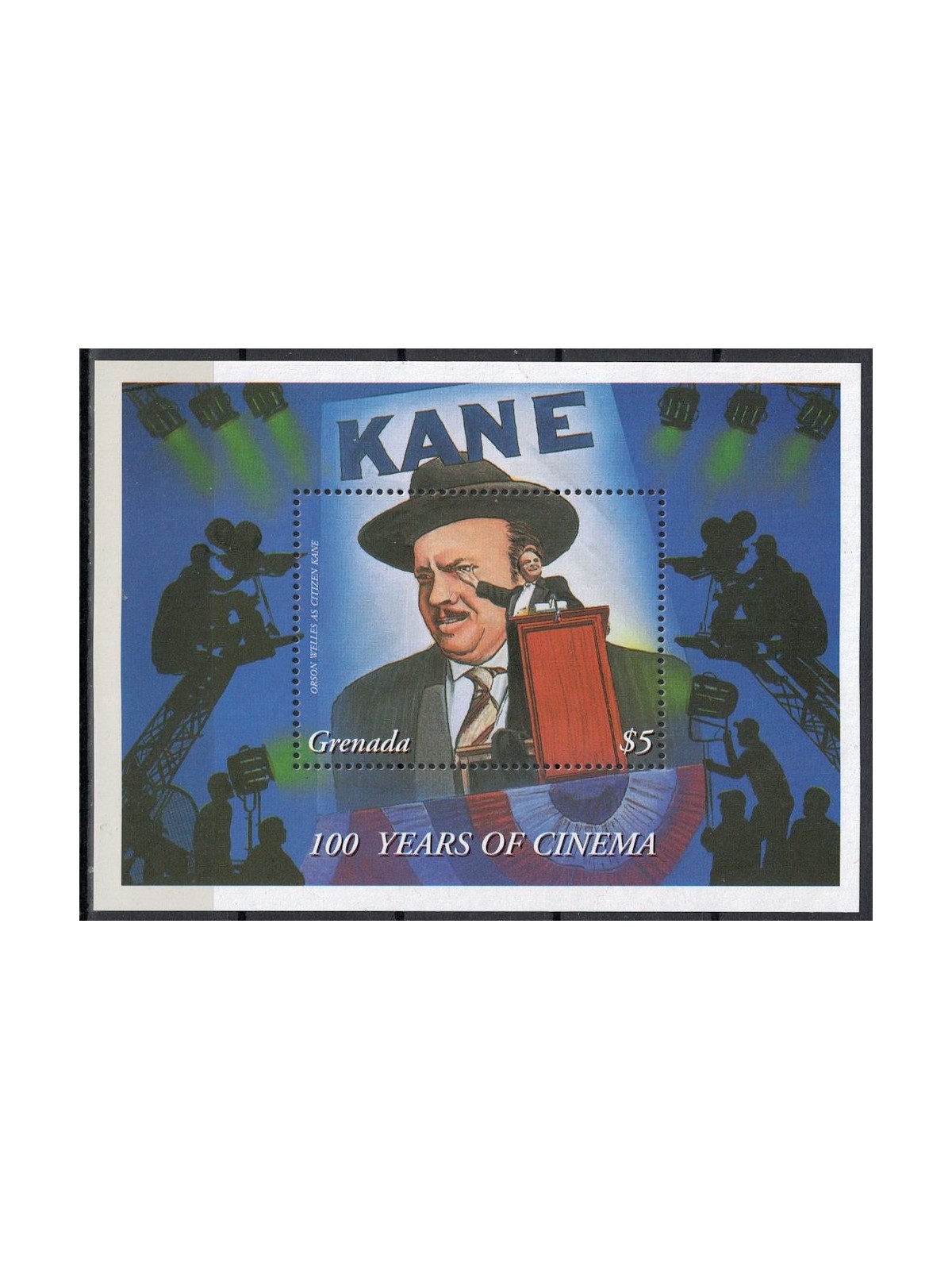 GRENADA 1995 Centenario del Cinema, Orson Welles BF MNH**