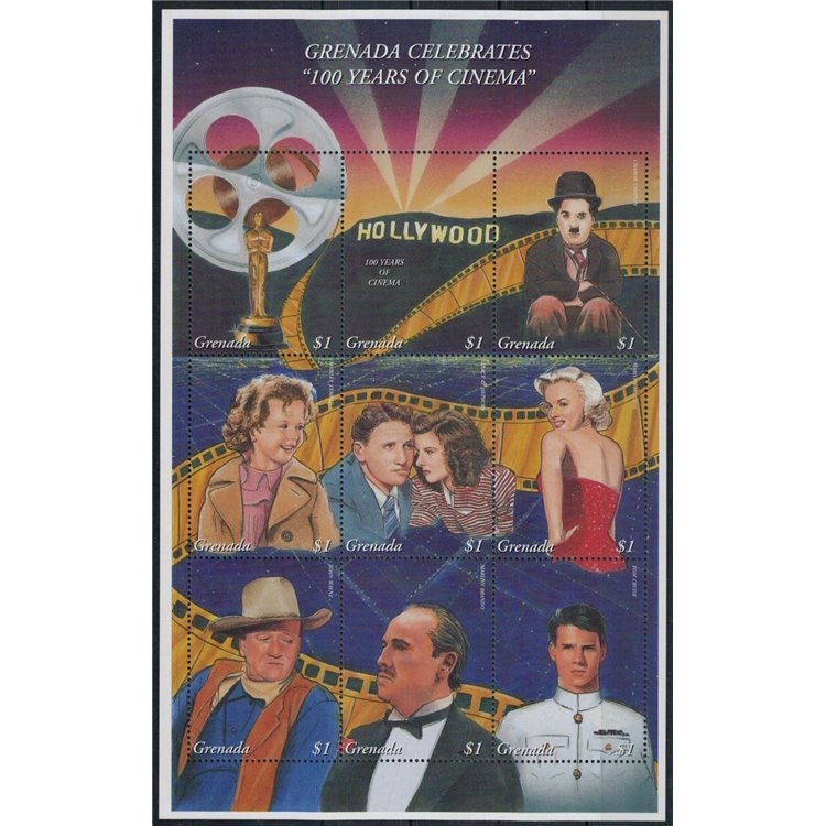 GRENADA 1995 Centenary of Cinema 9v MNH**