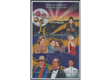 GRENADA 1995 Centenario del Cinema 9v MNH**