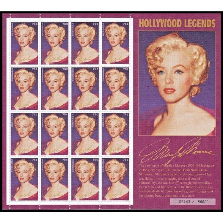GRENADA 1995 Omaggio a Marilyn Monroe MF MNH**