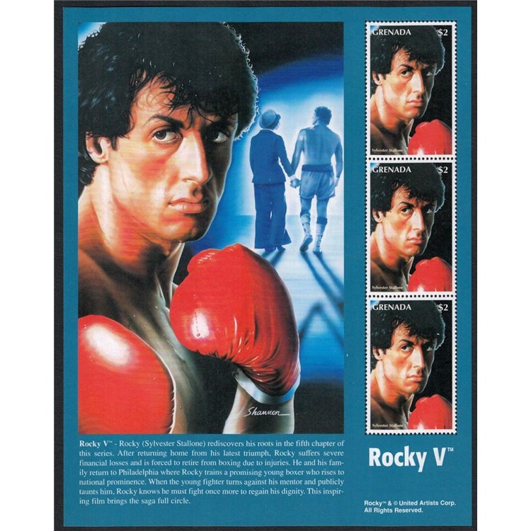 GRENADA 1996 Cinema, Rocky anniversary m/s MNH**
