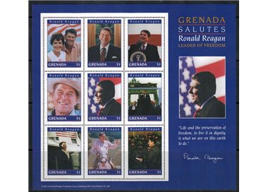 GRENADA 1996 Liberation Anniversary, Reagan 9v MNH**