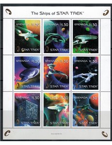 GRENADA 1999 Cinema, Star Trek 9v MNH**