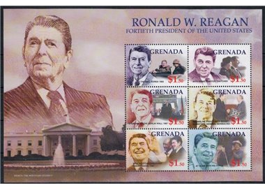 GRENADA 2002 Personalità, Ronald Reagan 6v MNH**