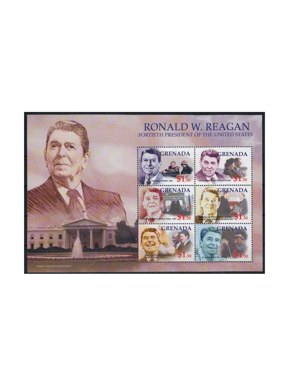 GRENADA 2002 Personalità, Ronald Reagan 6v MNH**