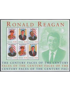 GRENADA 2001 Personalities, Ronald Reagan 6v MNH**