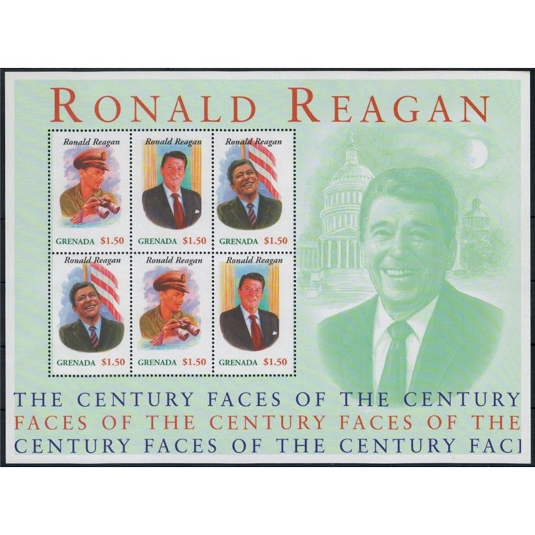 GRENADA 2001 Personalità, Ronald Reagan 6v MNH**