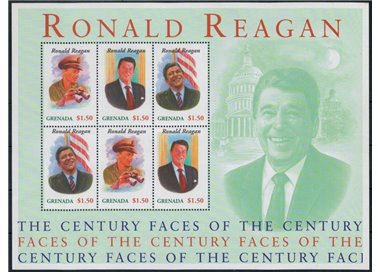GRENADA 2001 Personalità, Ronald Reagan 6v MNH**