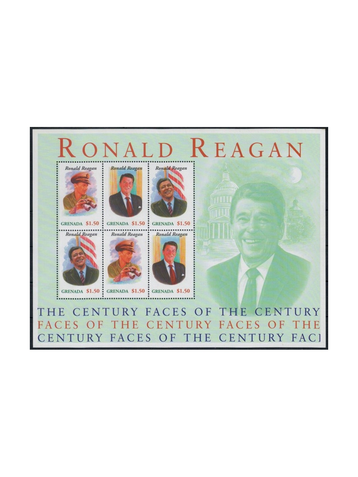 GRENADA 2001 Personalità, Ronald Reagan 6v MNH**