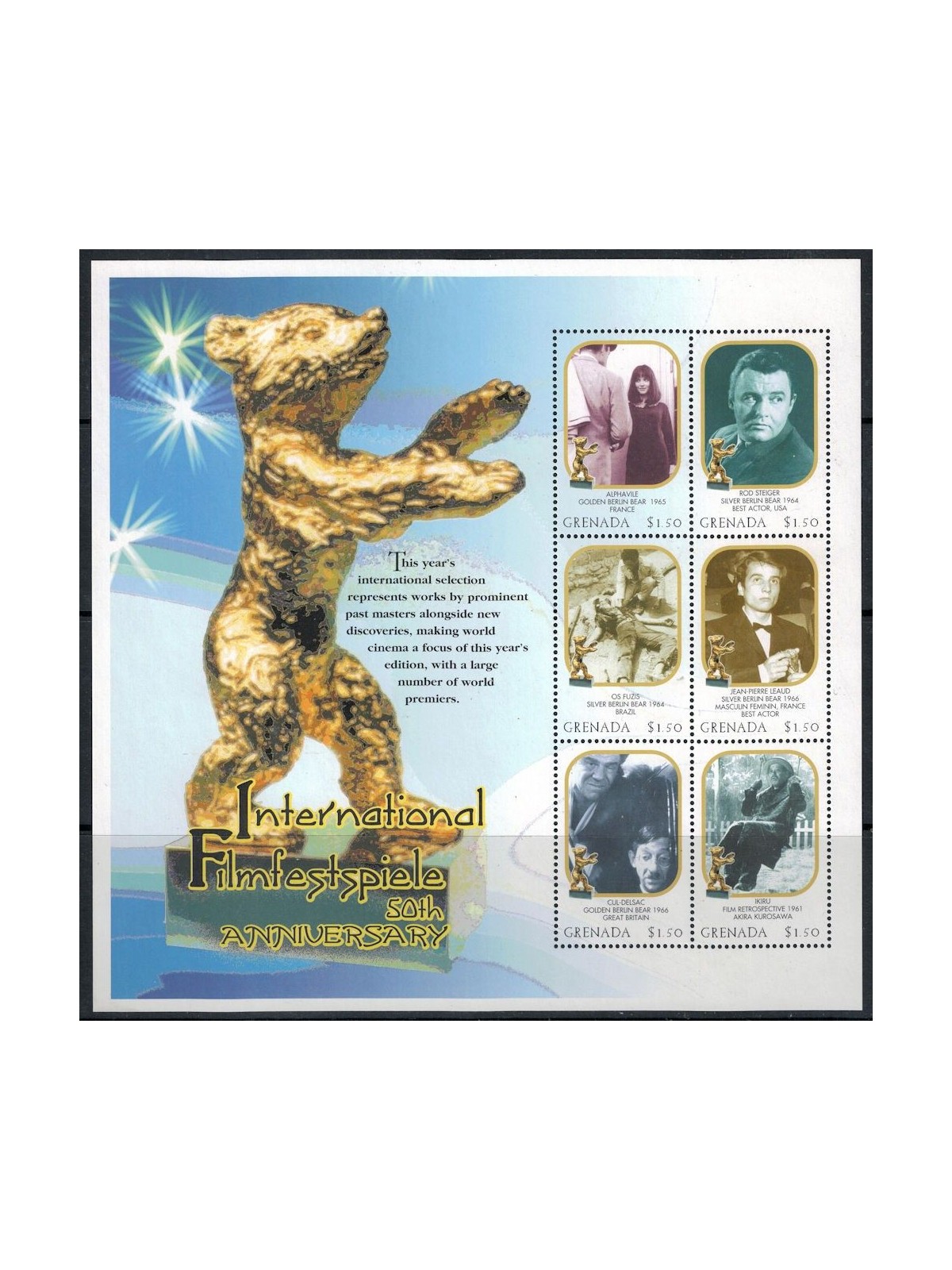 GRENADA 2000 International Film Festival 6v MNH**