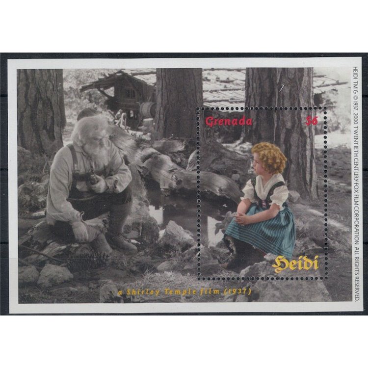GRENADA 2000 Cinema (Heidi) Shirley Temple s/s MNH**