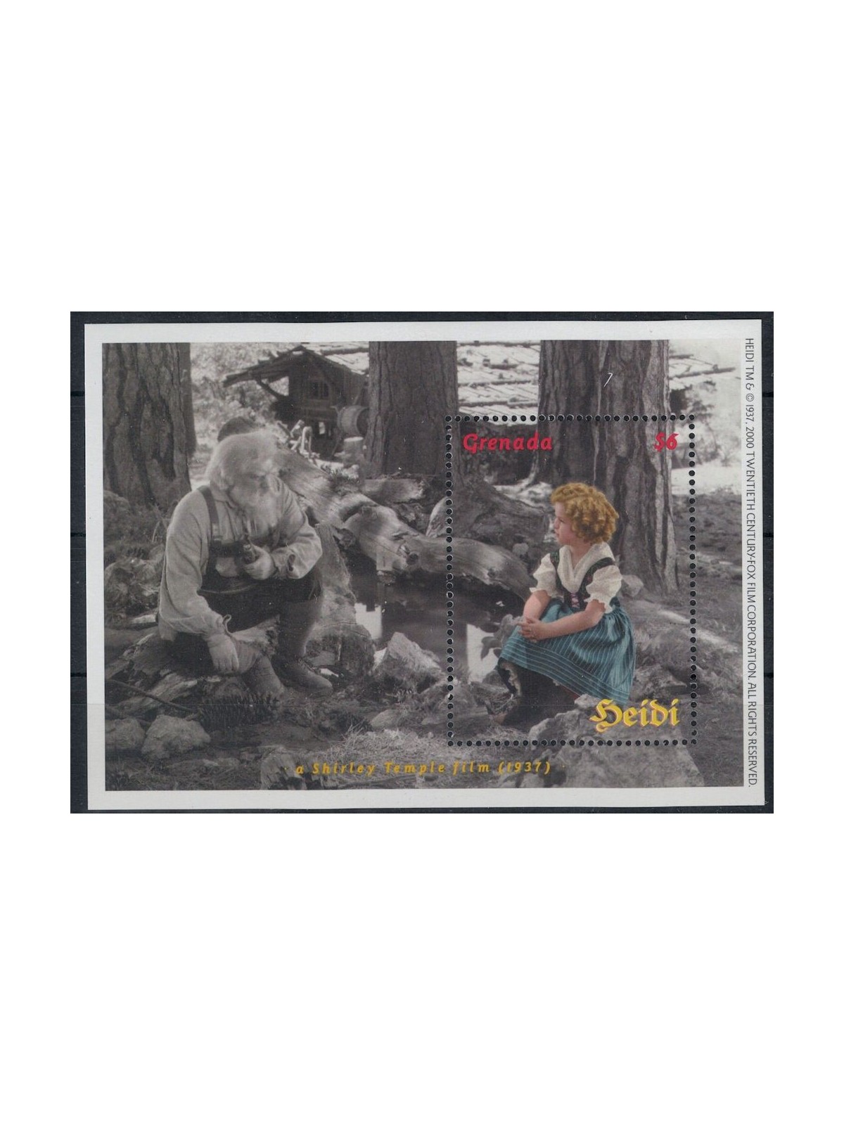 GRENADA 2000 Cinema (Heidi) Shirley Temple BF MNH**