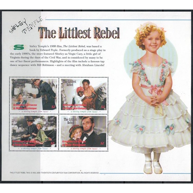 GRENADA GRENADINES 2001 Shirley Temple, The Littlest Rebel (I) 4v MNH**
