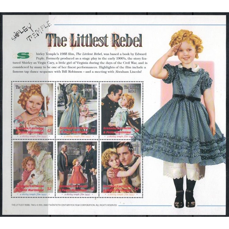 GRENADA GRENADINES 2001 Shirley Temple, The Littlest Rebel (II) 6v MNH**