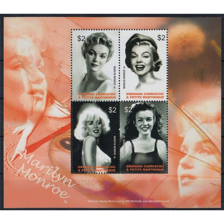 GRENADA GRENADINES 2004 Marilyn Monroe (I) 4v MNH**