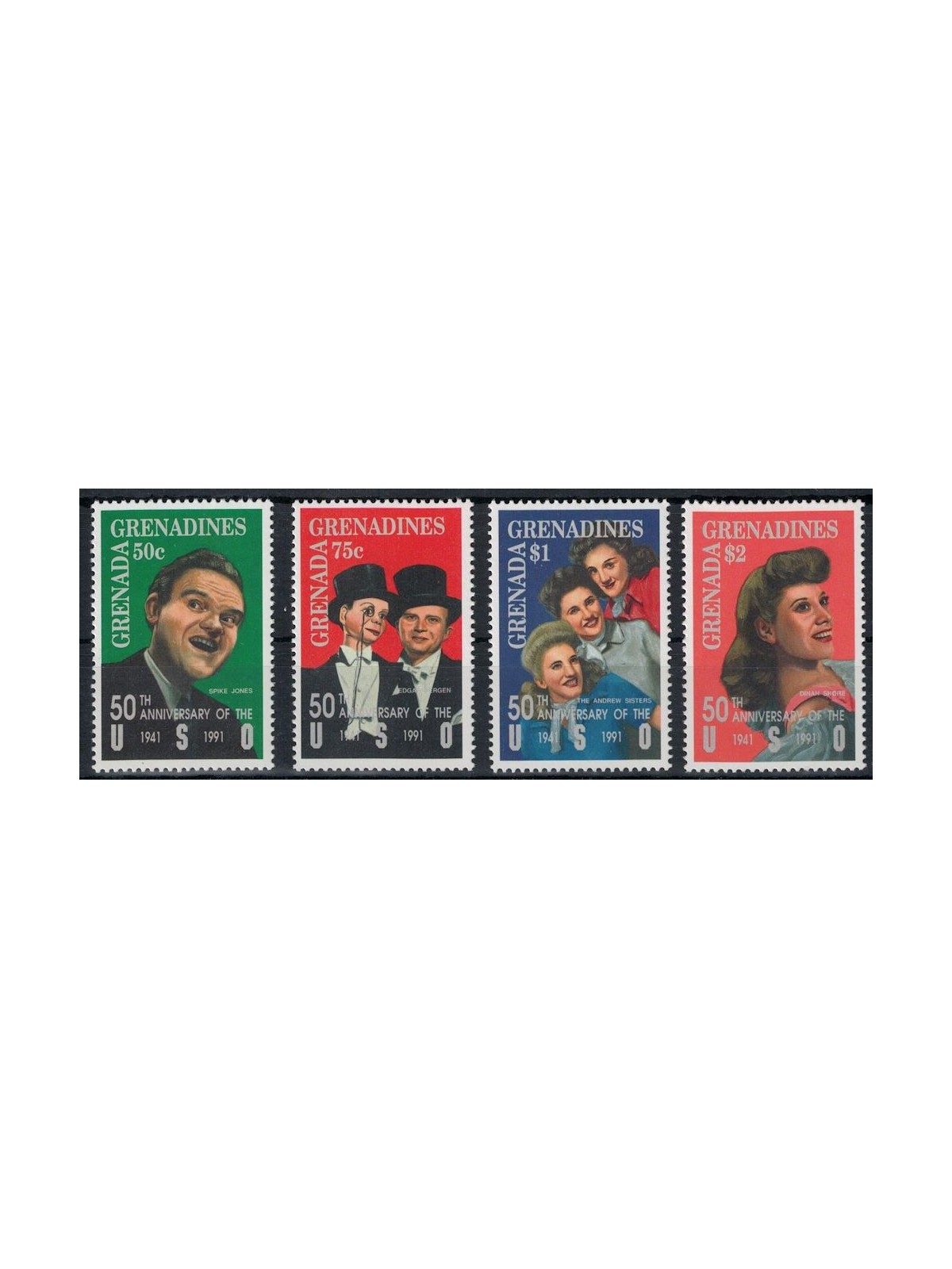 GRENADA GRENADINES 1992 Fiftieth Anniversary USO (I) 4v MNH**