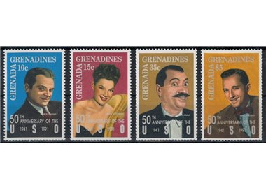 GRENADA GRENADINES 1992 Fiftieth Anniversary USO (II) 4v MNH**