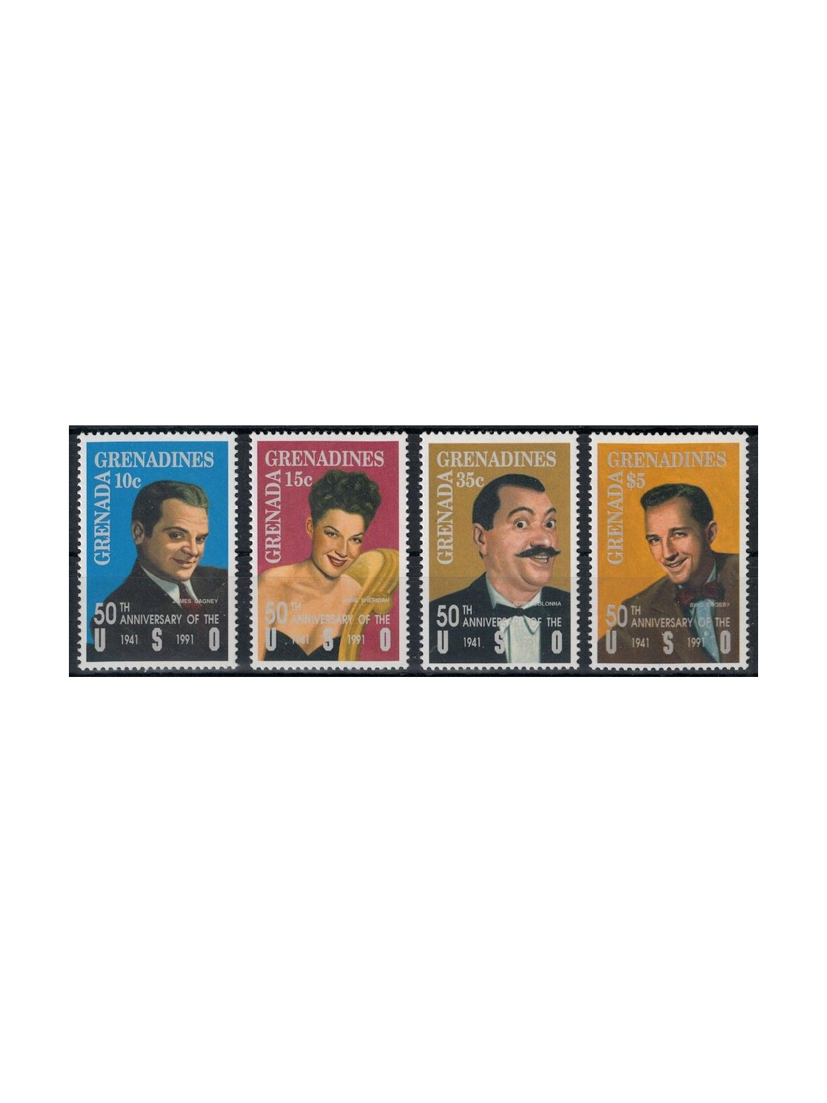 GRENADA GRENADINES 1992 Fiftieth Anniversary USO (II) 4v MNH**