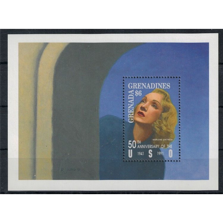 GRENADA GRENADINES 1992 Fiftieth Anniversary USO (I) s/s MNH**