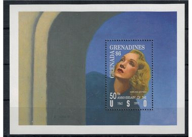 GRENADA GRENADINES 1992 Fiftieth Anniversary USO (I) s/s MNH**