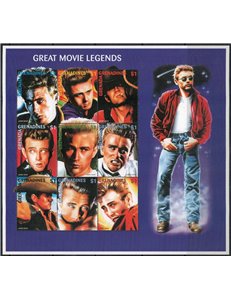 GRENADA GRENADINES 1997 Omaggio a James Dean 9v MNH**