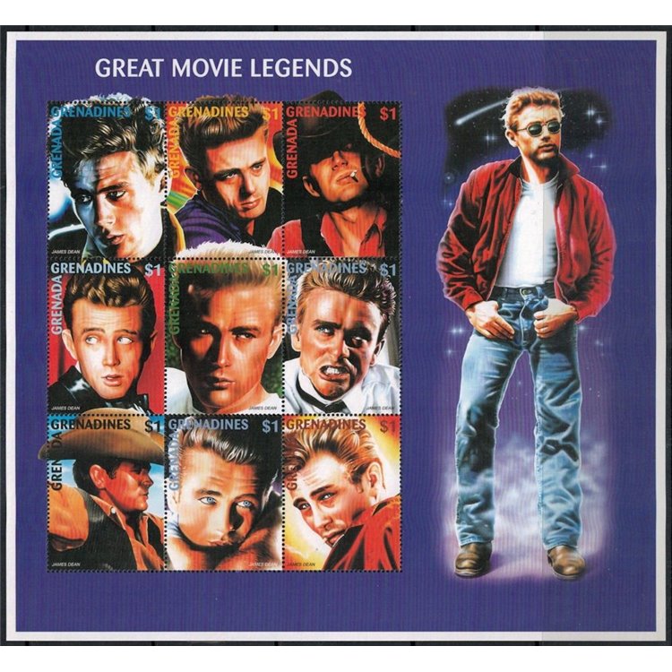 GRENADA GRENADINES 1997 Homage to James Dean 9v MNH**