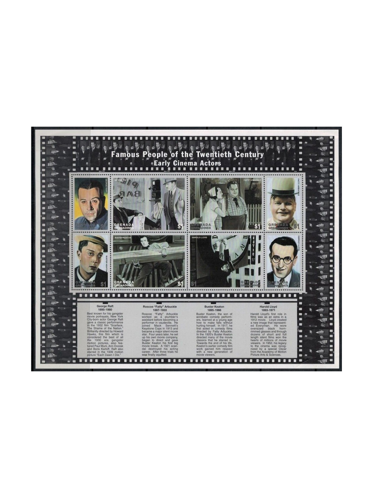 GRENADA GRENADINES 1999 Actors of the 20th Century (II) 8v MNH**
