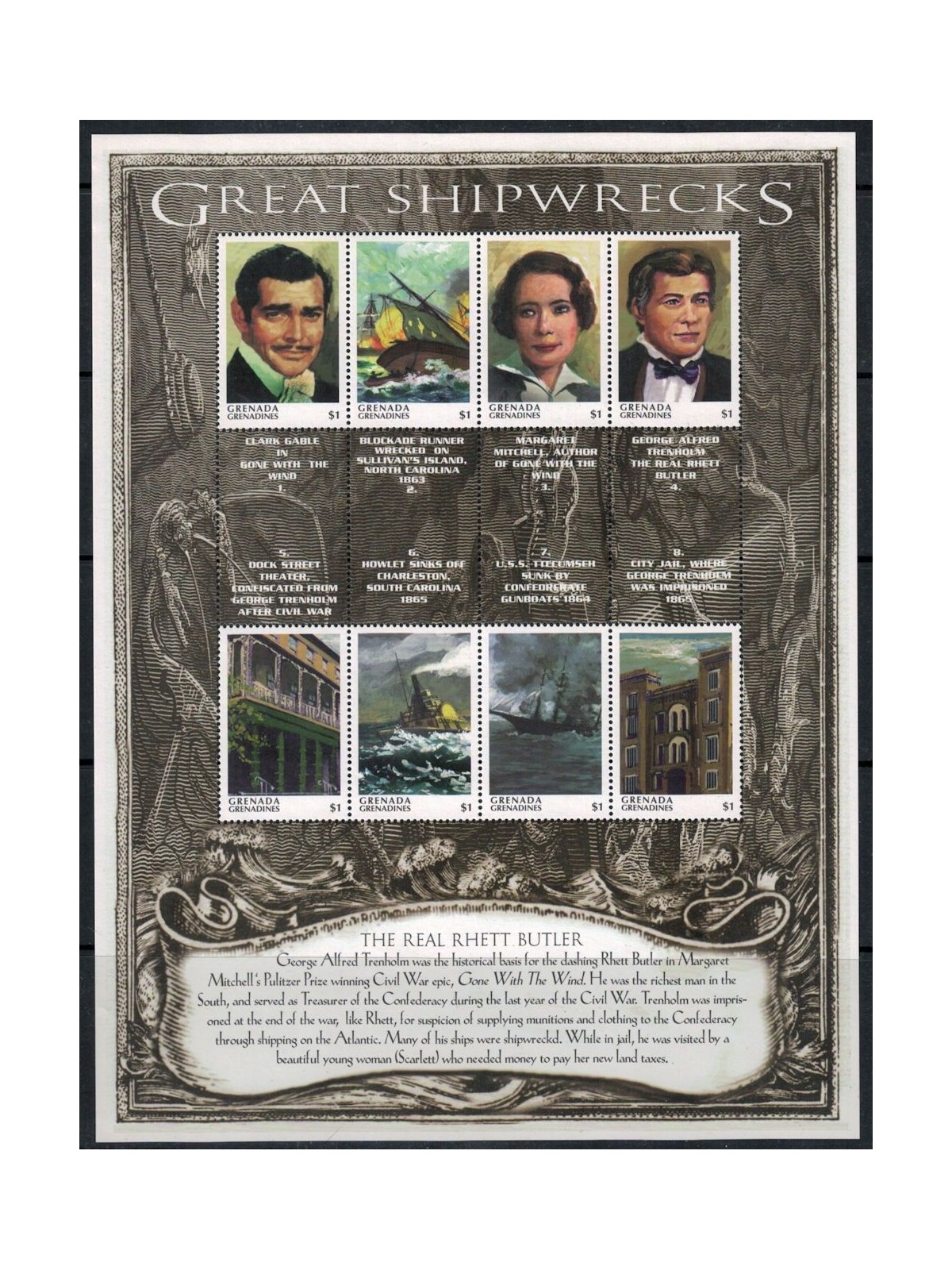 GRENADA GRENADINES 1999 The Great Shipwrecks 8v MNH**