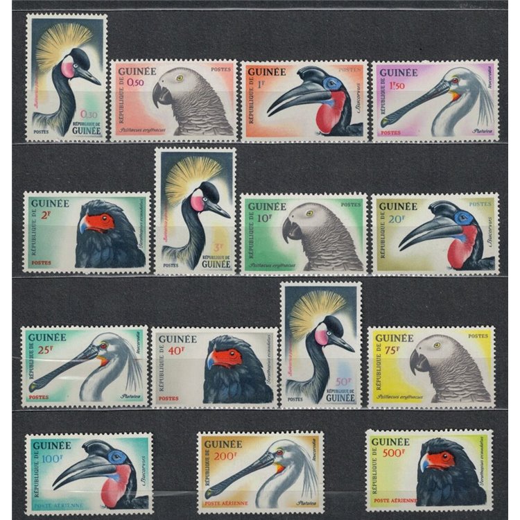GUINEA 1962 Fauna, birds 15v MNH**