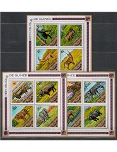 GUINEA 1975 Animali - Animals 3 BF MNH**
