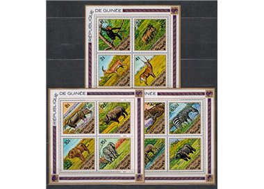 GUINEA 1975 Animali - Animals 3 BF MNH**