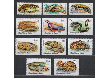 GUINEA 1977 Reptiles 11v MNH**