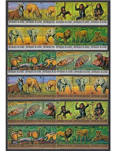 GUINEA 1977 Animali - Animals 36v MNH**