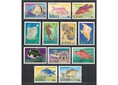 GUINEA 1980 Pesci - Fish 12v MNH**