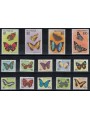 GUYANA 1978-80 Fauna, farfalle 14v MNH**