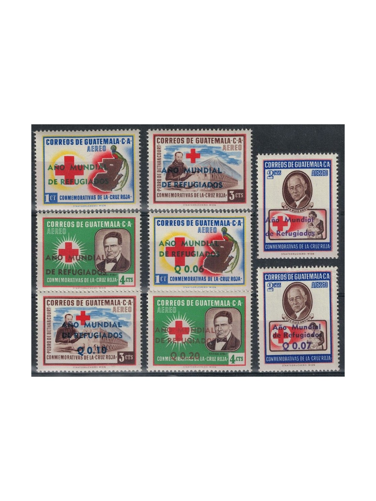 GUATEMALA 1960 World Refugee Year 8v MNH**