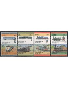 GRENADINES OF ST. VINCENT 1985 Locomotive, treni 8v MNH**