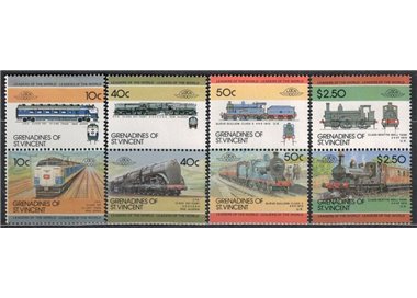 GRENADINES OF ST. VINCENT 1985 Locomotives, trains 8v MNH**