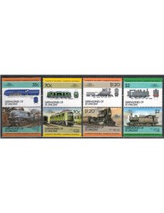 GRENADINES OF ST. VINCENT 1985 Trains, locomotives 8v MNH**
