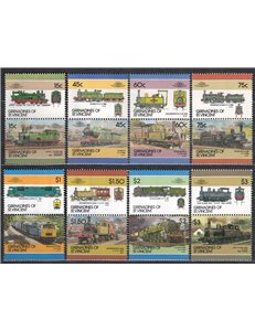 GRENADINES OF ST. VINCENT 1986 Locomotives, trains 16v MNH**