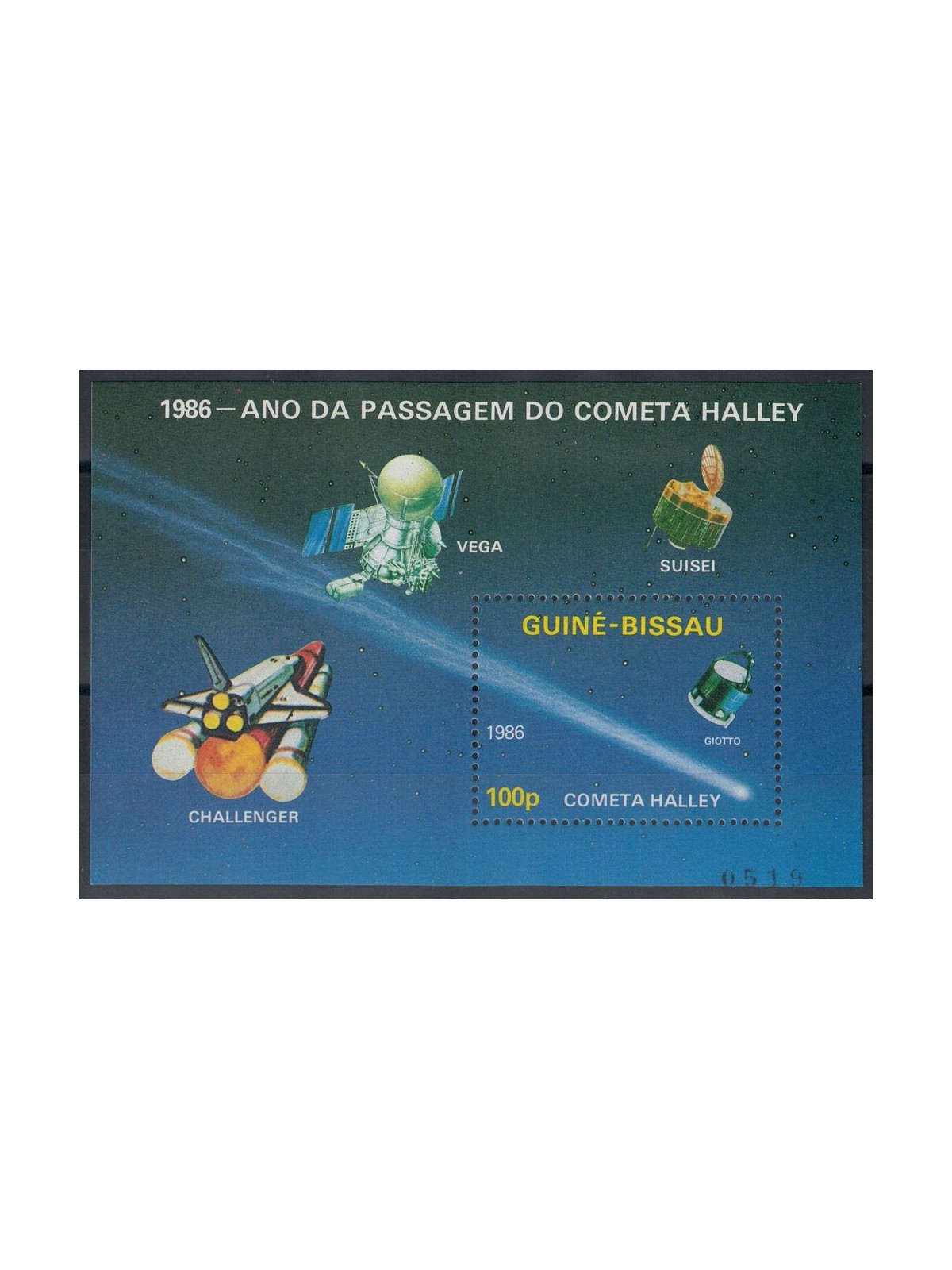 GUINEA-BISSAU 1986 Halley's Comet s/s MNH**