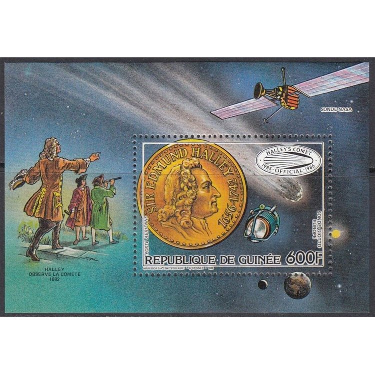 GUINEA 1986 Cometa di Halley - Halley's comet 1 BF MNH**
